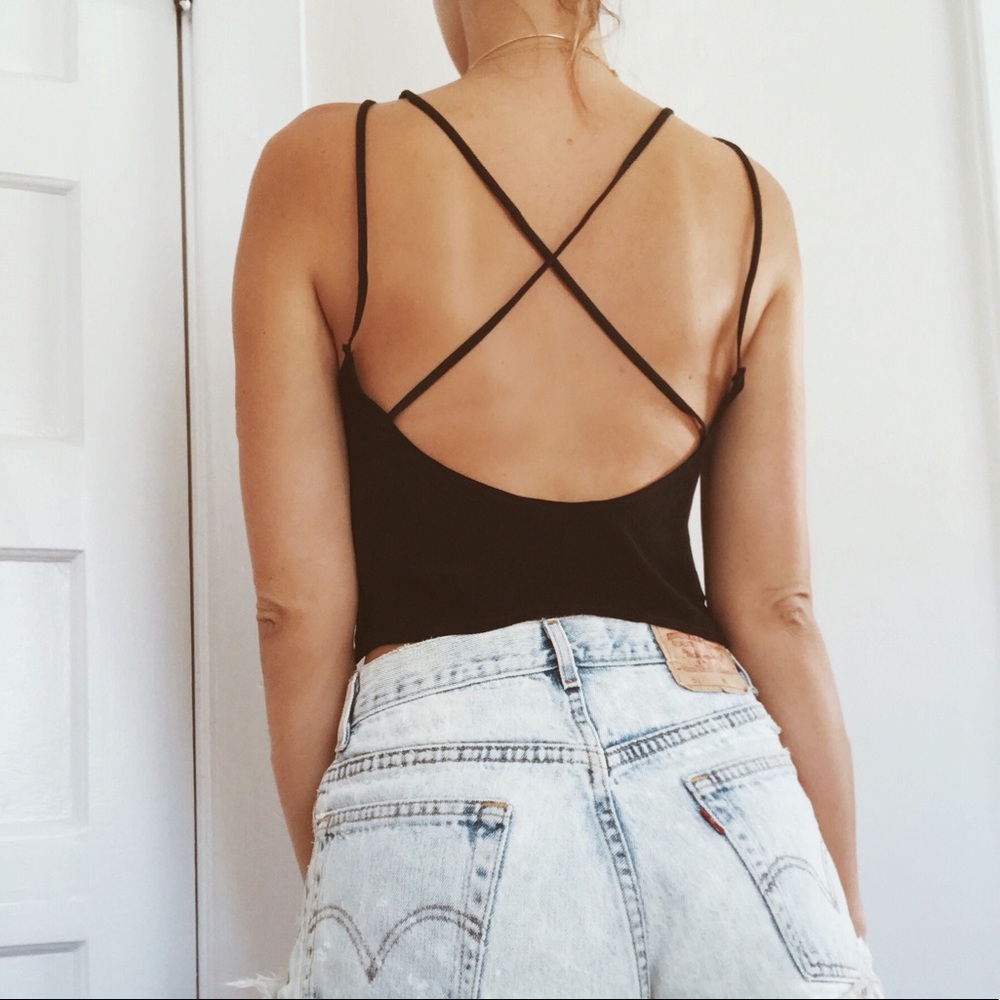 Cross Back Crop Top